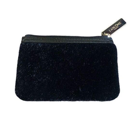 Lancôme Paris 80 Black Faux Fur Cosmetic Bag - Picture 1 of 6